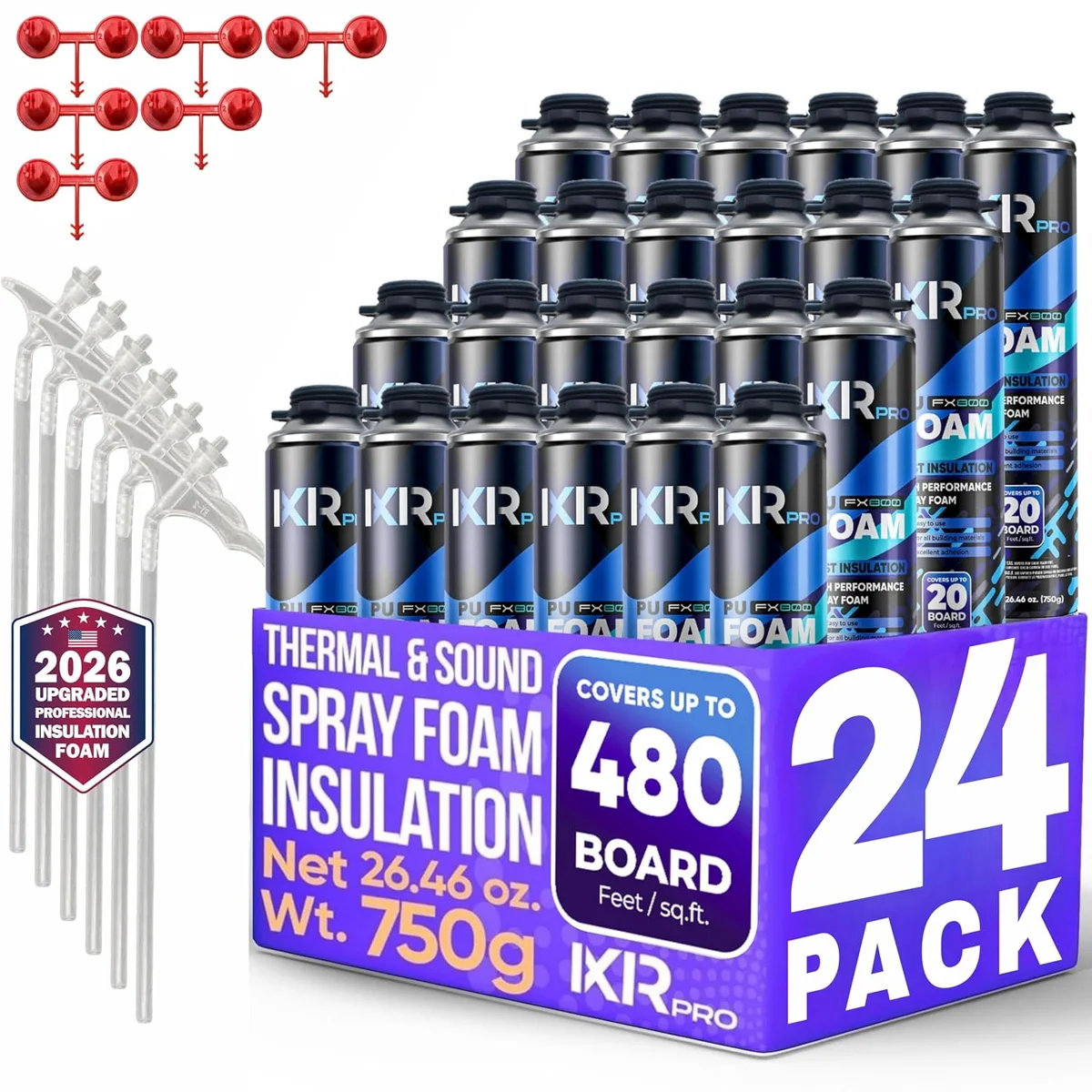 ixirpro Spray Foam Insulation Kit 24-Pack spray foam insulation kit