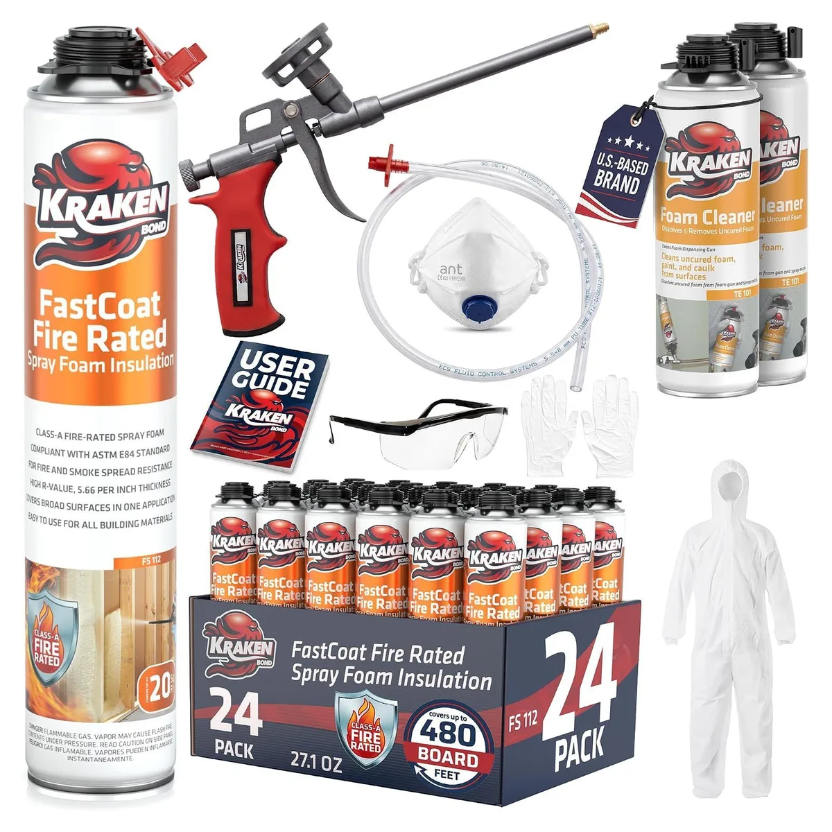 Kraken Bond FastCoat spray foam insulation kit