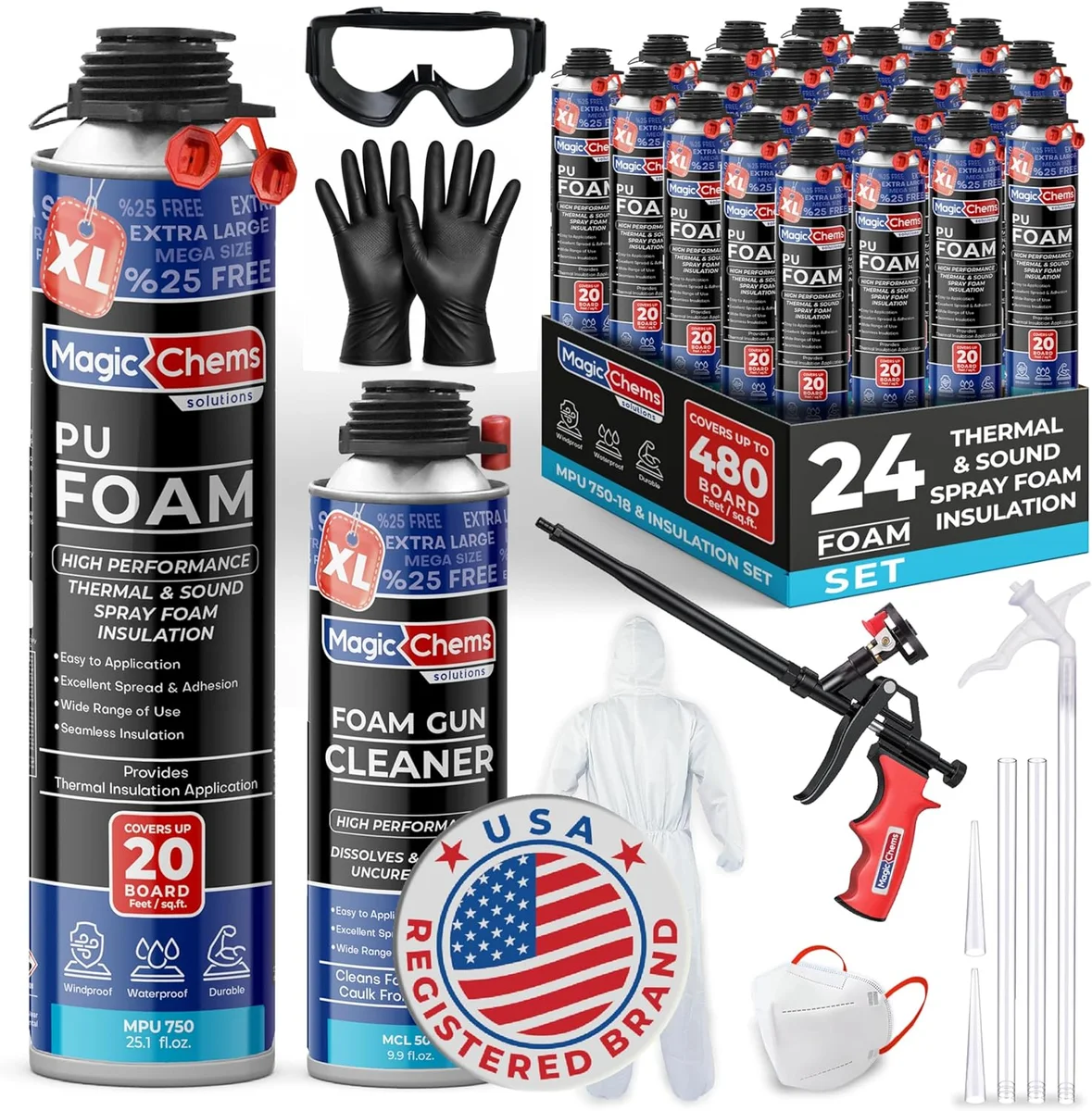 Magic Chems Spray Foam Insulation Kit 24-Pack spray foam insulation kit