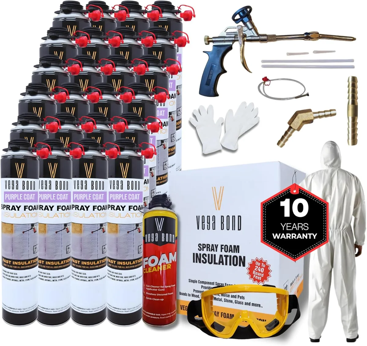 Vega Bond SF001 Purplecoat 12-Pack spray foam insulation kit