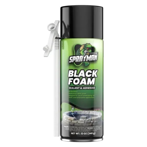 Sprayman Black Foam Sealant can
