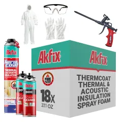 Akfix ThermCoat, Set Insulation, 18 Cans - Cleaner - Spray Gun