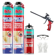 Akfix ThermCoat, Set Insulation, 2 Cans - Cleaner - Spray Gun