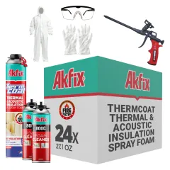 Akfix ThermCoat, Set Insulation, 24 Cans -2 Cleaner - Spray Gun
