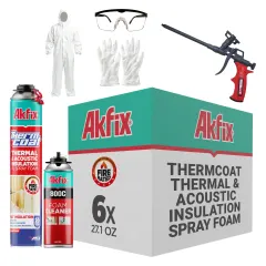 Akfix ThermCoat, Set Insulation, 6 Cans - Cleaner - Spray Gun