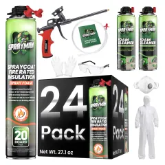 Sprayman SprayCoat, Set (Gun + Cleaner + Safety Kit), 24 Cans Set